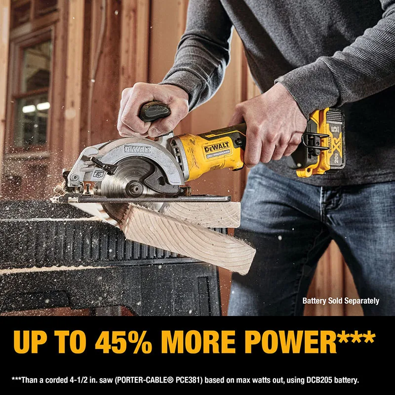 DEWALT DCS571 ATOMIC 20V MAX Circular Saw 4-1/2-Inch Lithium Electric Brushless Cutting Machine Woodworking Saw Tool Only