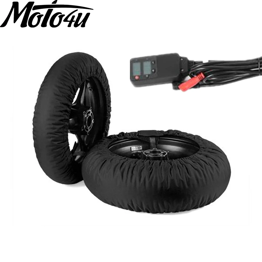 With Digital Motorcycle Tire Warmer Tyre Warmer Wheel 120/200 120/190 120/180 Set Front and Rear Racing Parts