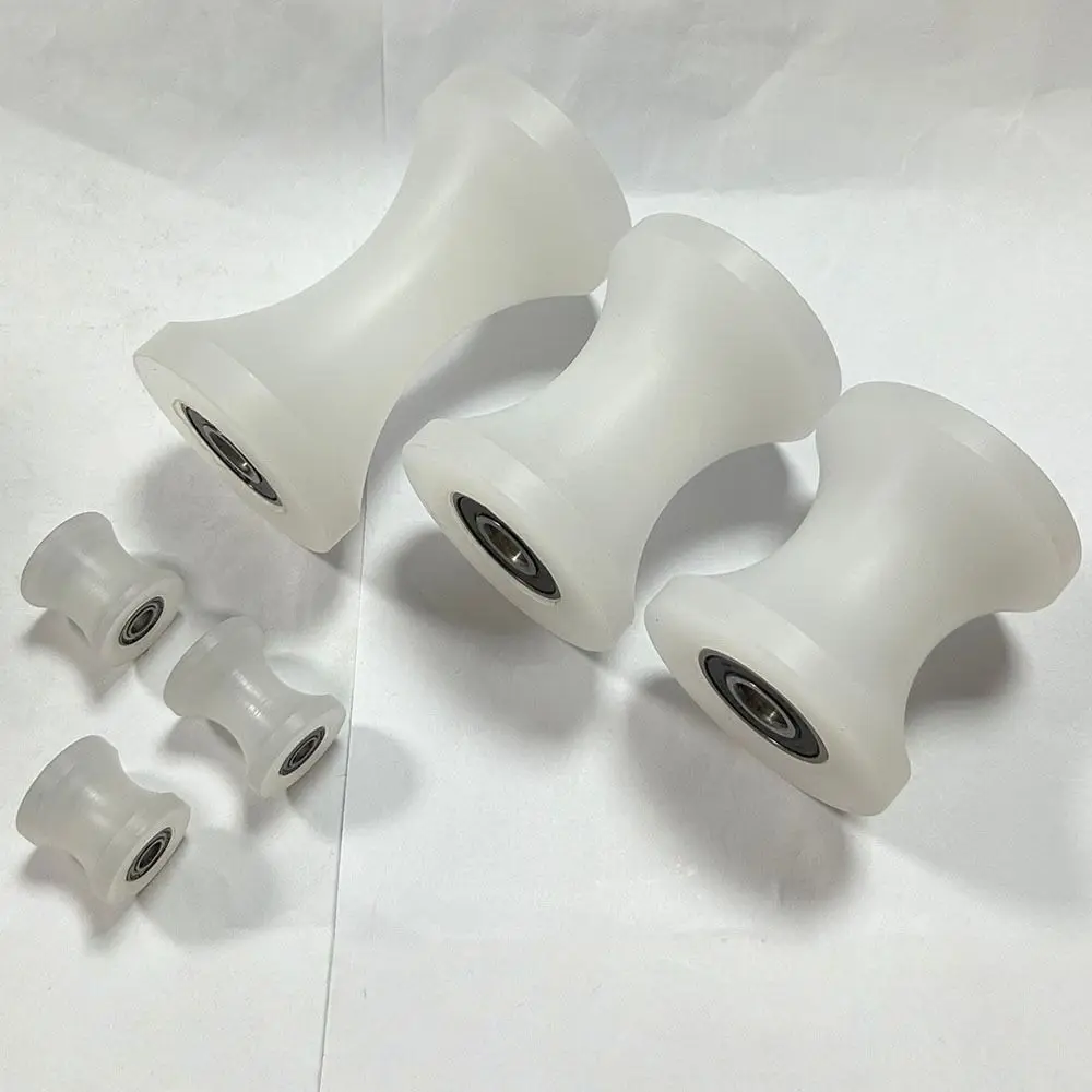 1Pcs Nylon U-Groove Bearing Roller U-Groove Low Friction Nylon Guide Roller Stainless Steel Plastic Mechanical Pulley Accessory