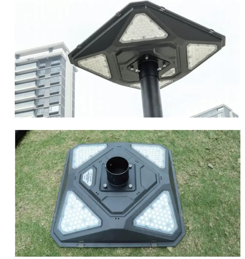 1000W 2000W LED Plastic Solar Street Light UFO 360 Degree Lighting Waterproof Road Light for Yard Sports Field