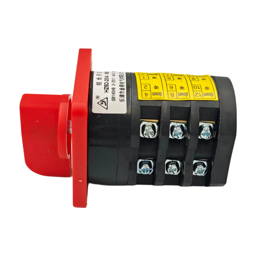 380VAC 20A 4KW 12 Terminals 3 Positions Rotary Selector Cam Changeover Switch