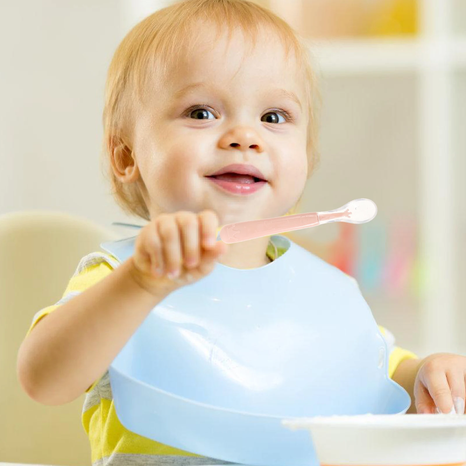 

Baby Fruit Mud Silicone Dessert Scraping Serrated Spoon Easy Carry Environmentally Friendly Spatula For Baby Citrus Fruit