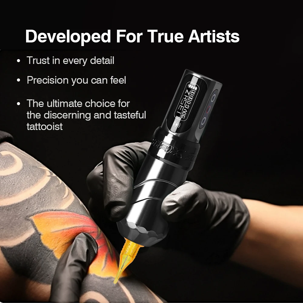 Tattoo Machine Pen Professional Wireless 15000Rpm Coreless Motor with Lithium Battery for Permanent Makeup Tattoo Artist