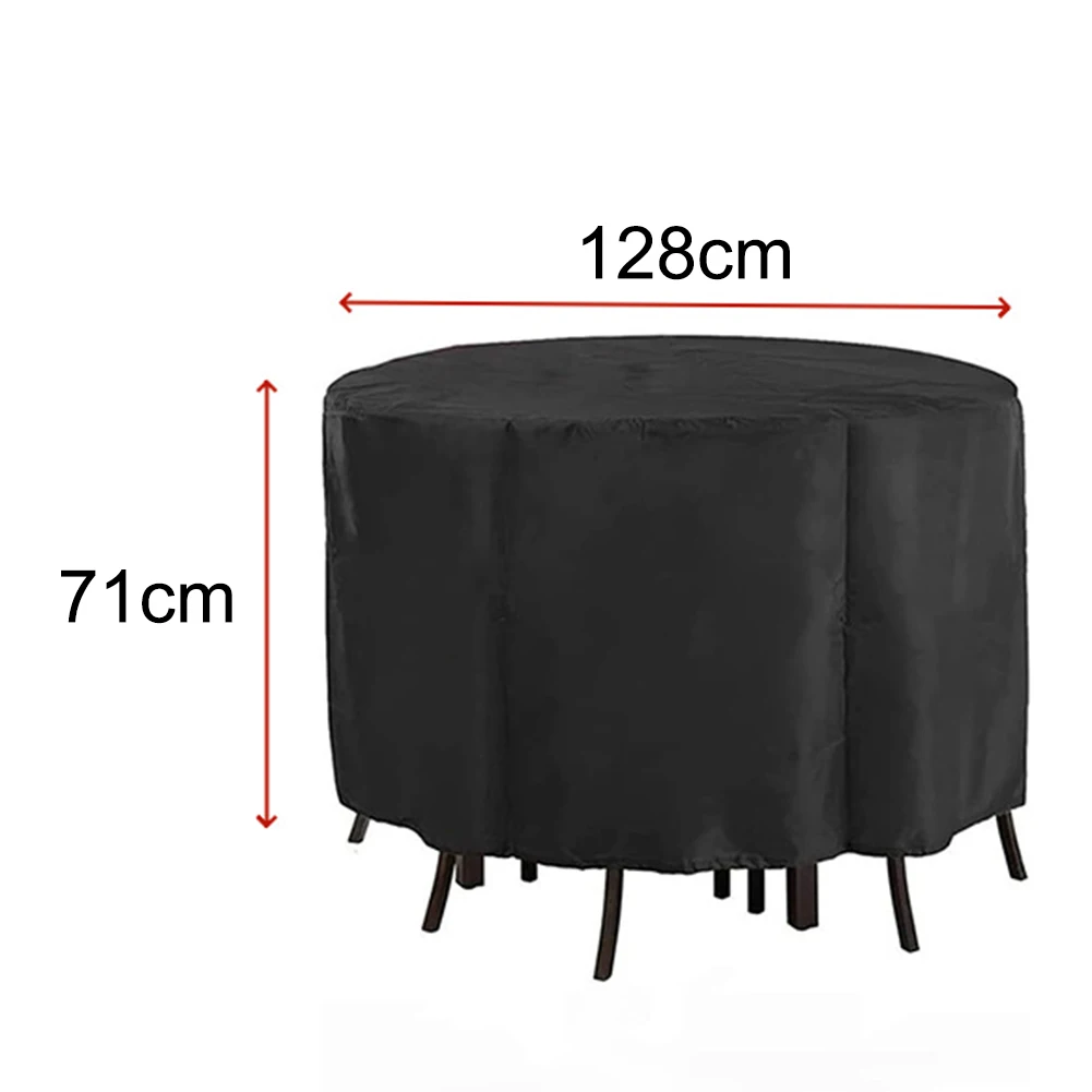 Outdoor Round Table And Chair Cover Tear Resistant Patio Chair Cover 230*110cm Outdoor Furniture Cover 360 Drawstring