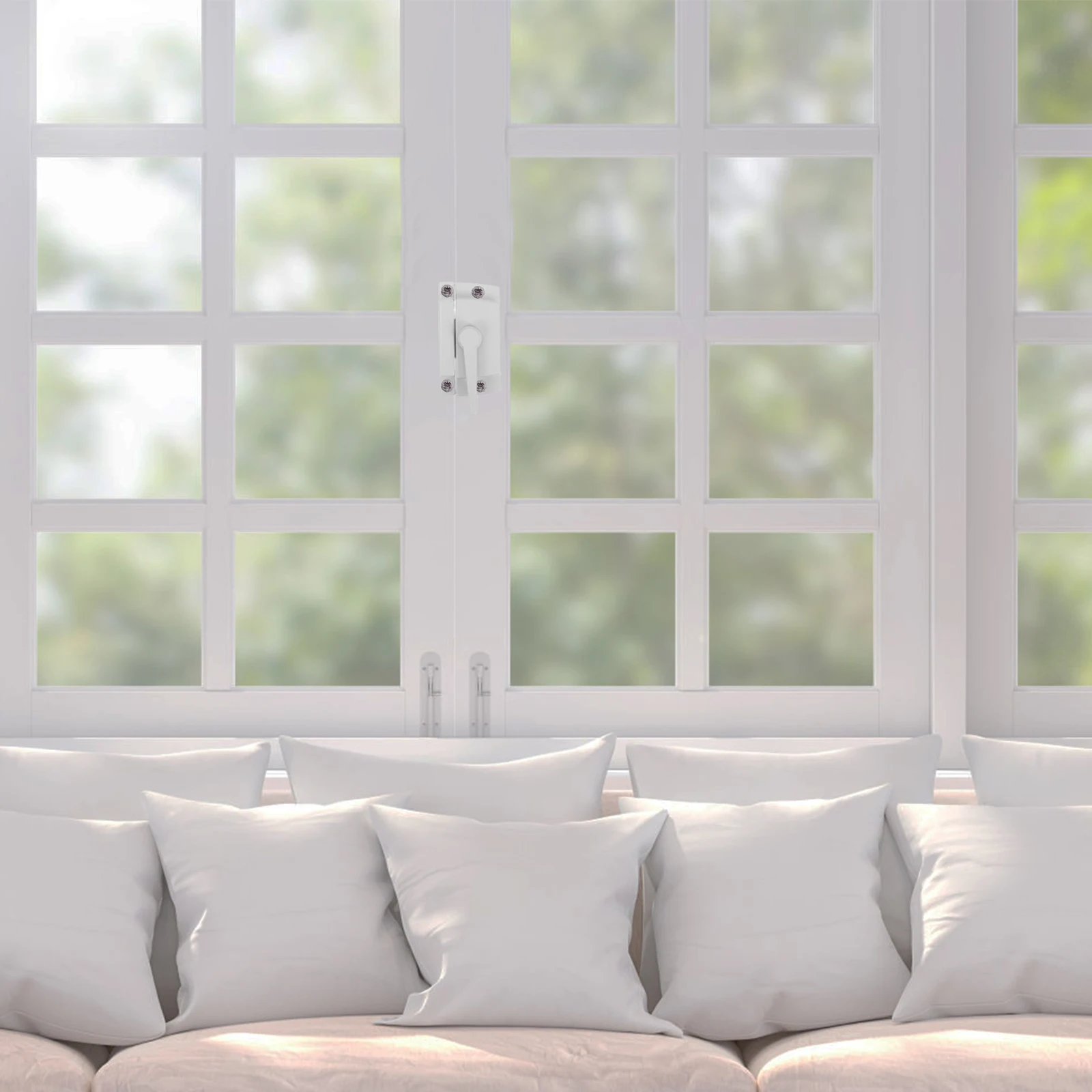 

Window Lock Casement Parts Double Hung Hardware Security Latch White Cam Action Fits Various Sizes Easy Install