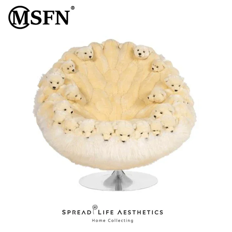 

Modern Creative Personality Polar Bear Cookie Doll Sofa Leisure Chair