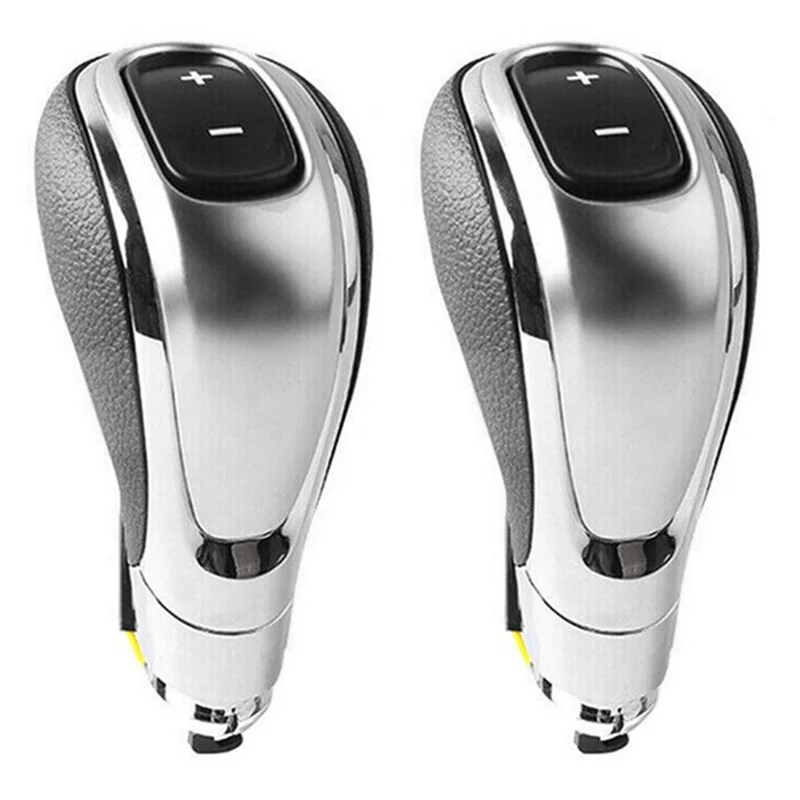 

2X Automatic Gear Shift Knob Lever Black & Silver For Buick Encore 2013-2019 2277550 95133897