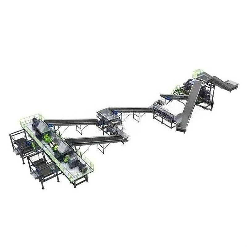 Waste Tire Recycling Line To Rubber Granules and Powder Machine Production System for Rubber Mat Manufacturing Customized Sale