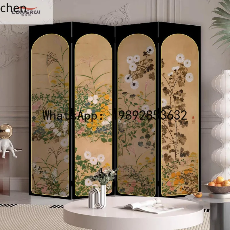 A1   Movable Screen Home Decor Double-Sided Folding Screen for Living Room and Office