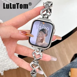 Metal Steel Strap For Apple Watch UItra 8 7 49mm 45mm 44mm Love Chain Wristband For iWatch Series 6 5 SE 4 42mm 40mm 38mm Correa