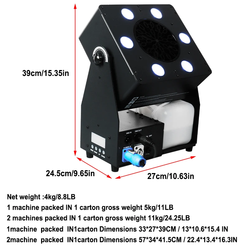 Igracelite Stage Effect Equipment 90W DMX Remote Control LED Bubble Machine Atmospheric Locust Bubble Machine
