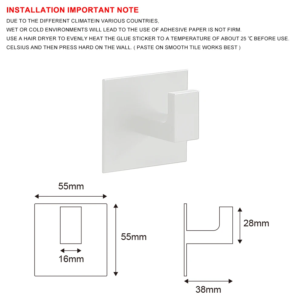 Gancio da parete bianco portasciugamani adesivo No Drill bagno appendiabiti appendiabiti porta appendiabiti accessori per Organizer da cucina