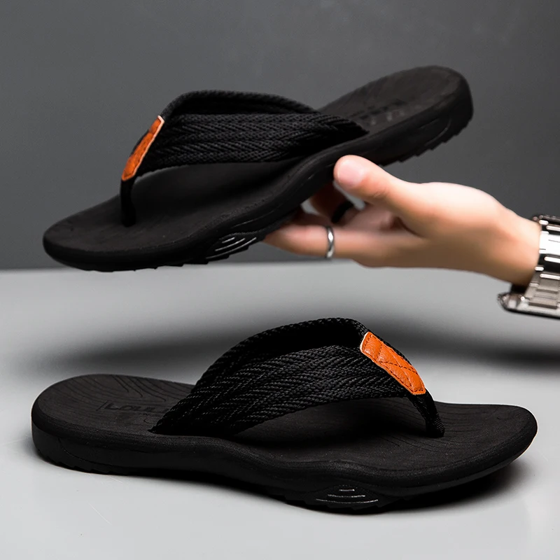 Herren Flip-Flops, bequeme, atmungsaktive Slip-On-Sandalen für Männer, lässige Sommerschuhe