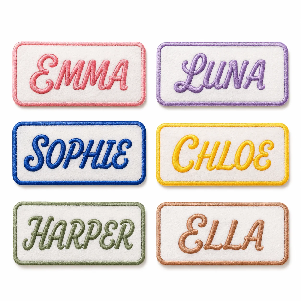 Custom Colorful Name Patches E - Embroidery Job 评论和价格