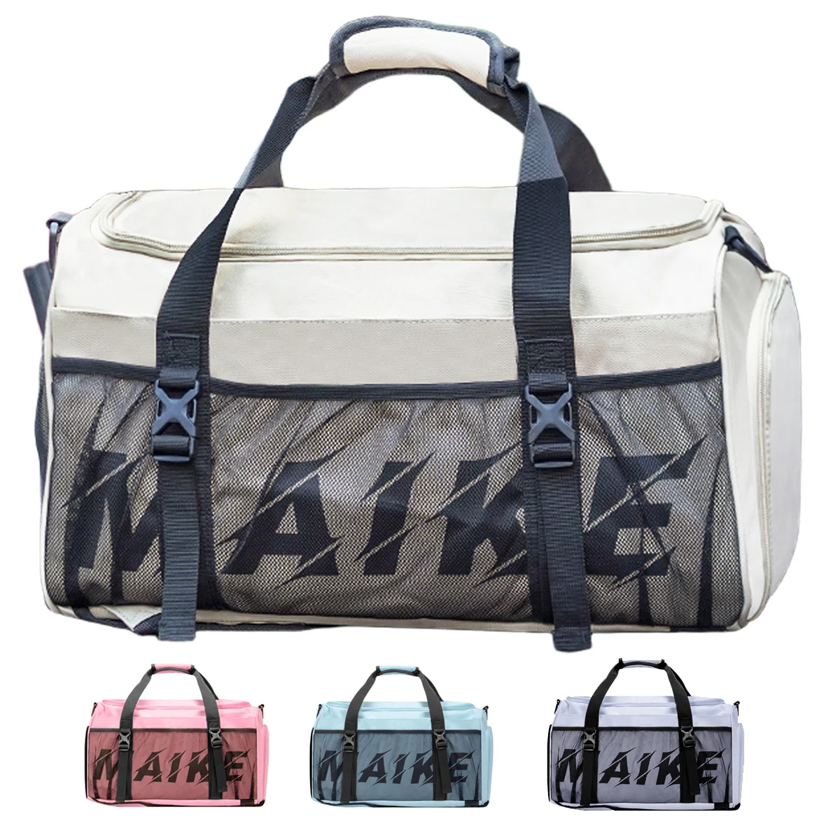 حقيبة رياضية مع حجرة للأحذية، حقيبة لياقة بدنية فاخرة متعددة الأغراض مقاومة للماء وقابلة للطي في الهواء الطلق لليوجا للنساء والرجال والسيدات