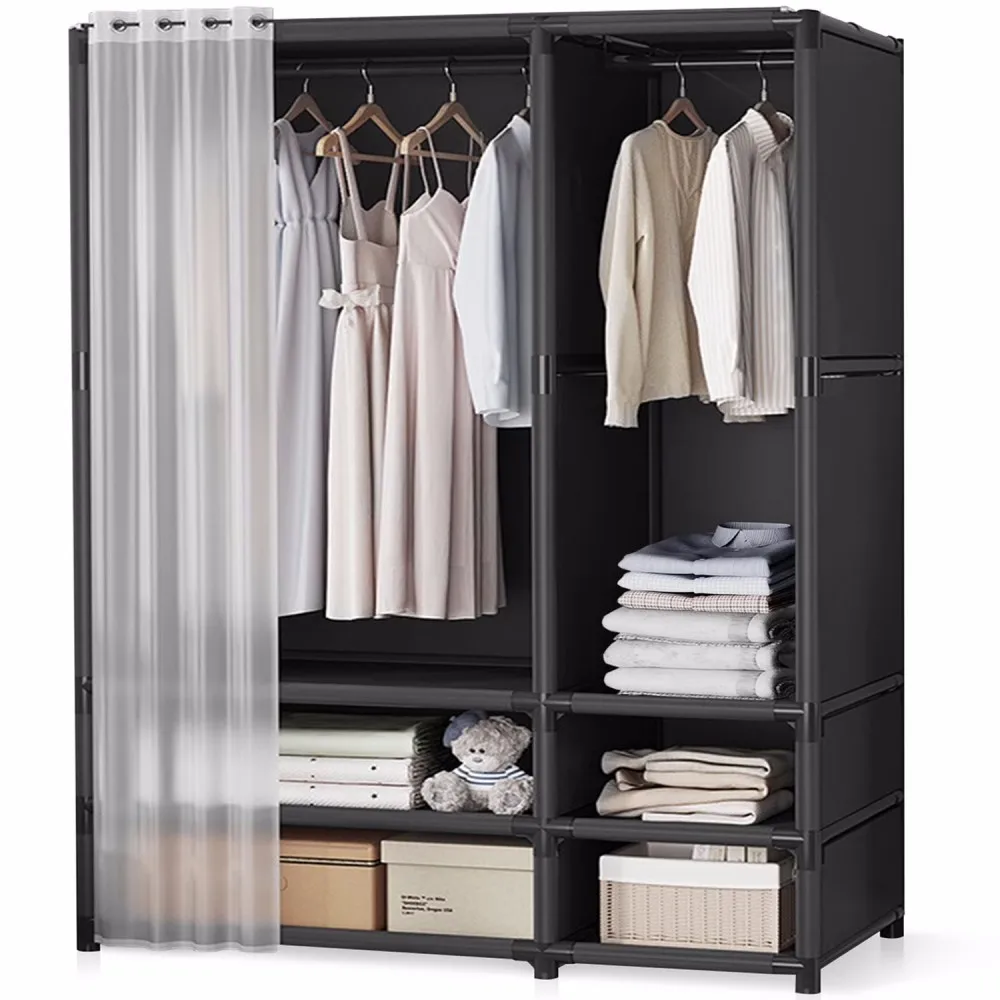 Portable Wardrobe Cabinet for Bedroom Storage