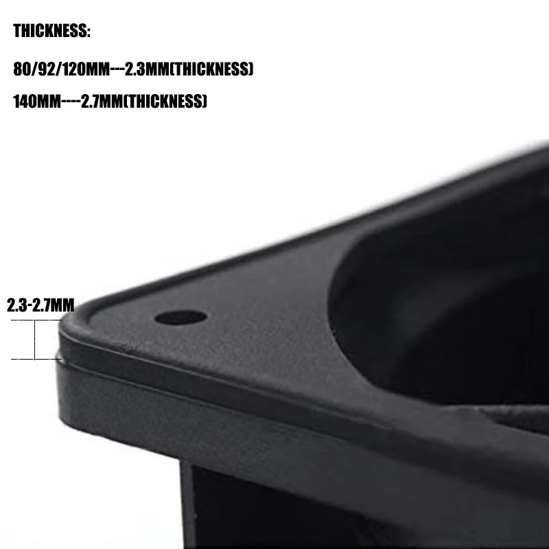 80mm 90mm 92mm 120mm 140mm Anti-vibration Silicon Fan Gasket Noise Reducing Silencer Gasket Pad For PC Computer Case Fan