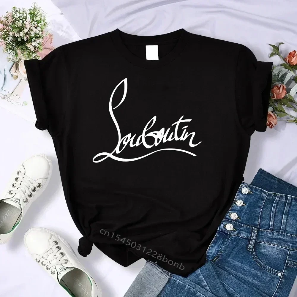 Korean Kpop Love Rushed Fashion Brand Clothing Women Lady Female One Shoulder Crop Tops T-shirt Summer Loose Clothes