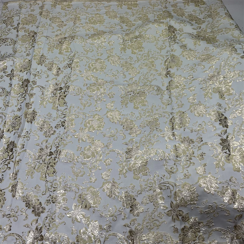 

2025 High Quality African Nigerian Tulle Lace Fabric BeadsSequins Embroidery French Guipure Wedding Party Dress Beaded 5Yards