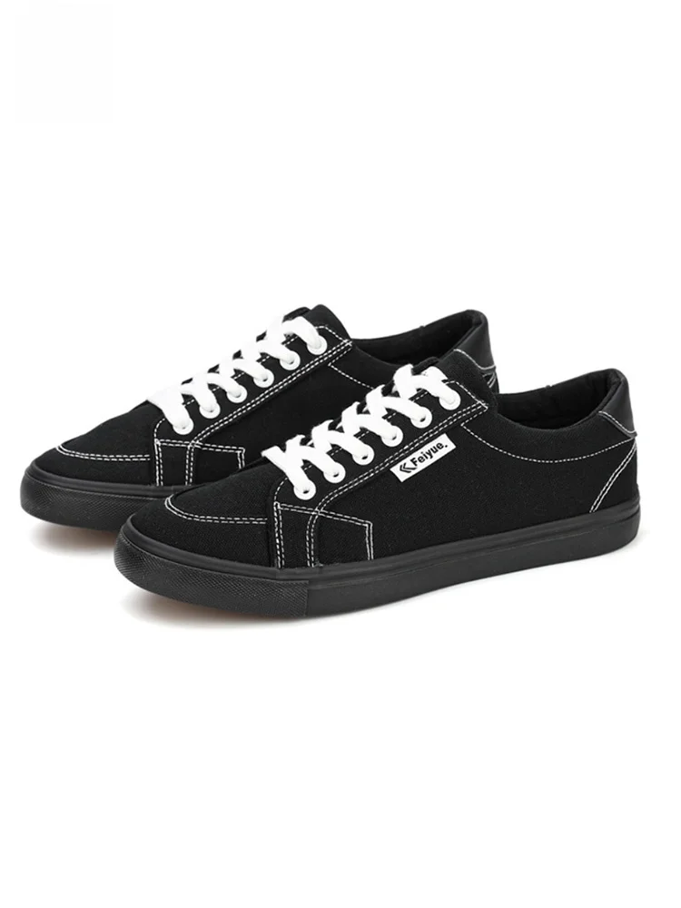 

Feiyue Spring New Canvas oes ex Pure Bla Low-Top Casual Sports Sneakers Anti-Slip Laced-Up Baskeall oes