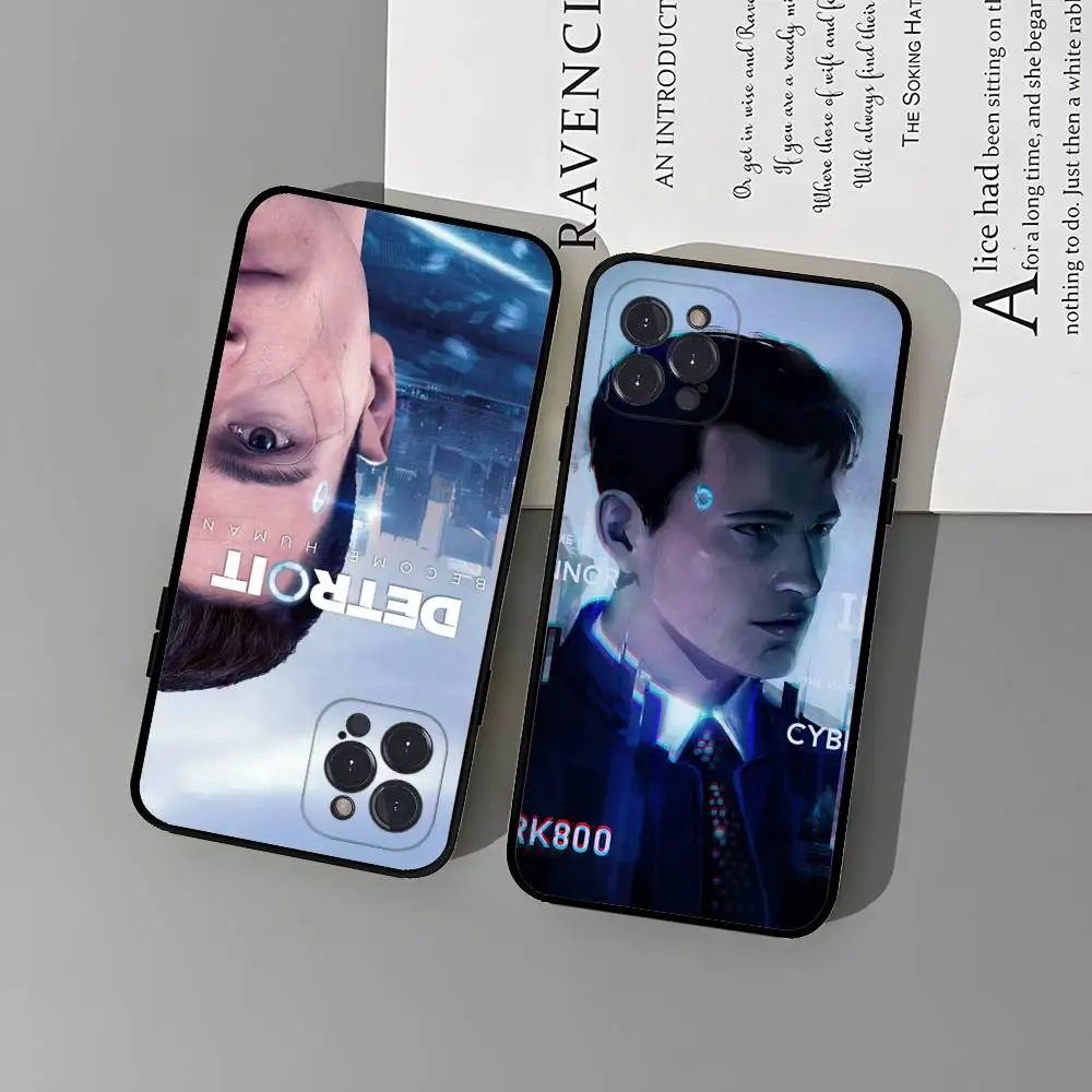 حافظة هاتف كلاسيكية RPG Game D-Detroit لهاتف آيفون 16 15 14 13 12 11 17 Pro Max Simplicity Back حافظة ناعمة من البولي يوريثان