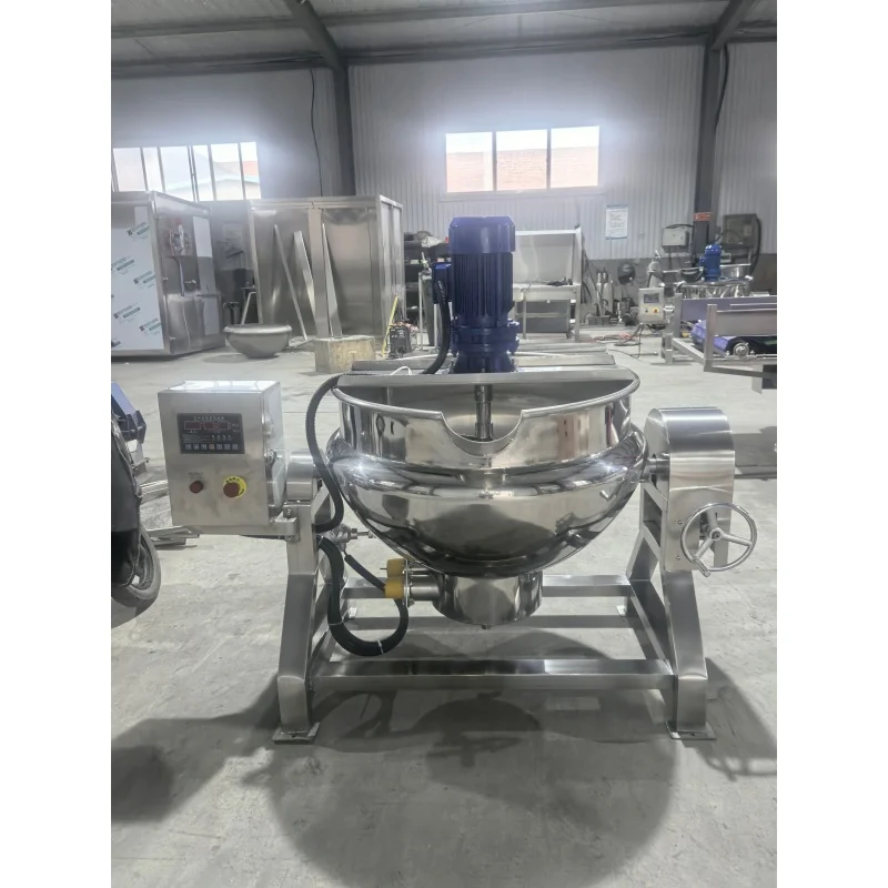 Jacketed Kettle Customized Wholesale 300L 500L Industrial Cooking Pot Gas Steam Electric Heating With Mixer