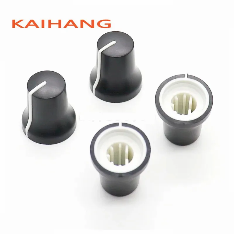5PCS Plastic Half Shaft Knob Diameter 17.5mm Height 19.5mm Potentiometer Encoder Knob D-Shaped Inner Hole 6mm