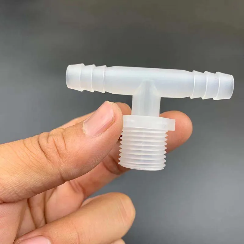 Plastic Barb Hose Fitting Tee 4~20mm 3 Way Hose Tube T-Type 1/8\
