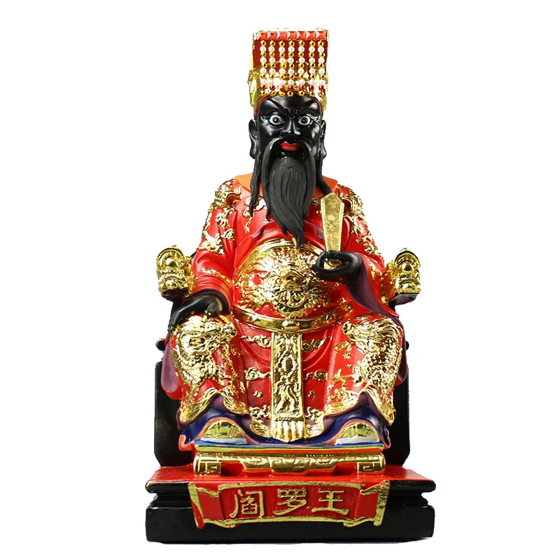 

God of Lord Yan, Ten Halls of The Hell, King of The Hell, Resin House Temple Worship Taoist Yama Ornament Buddha Figurine