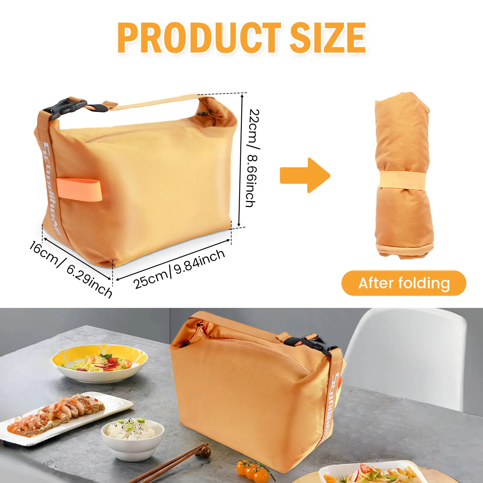 Food Box Handbag Leak Proof and Insulated Bento Bag with Large Capacity for Snack Portable Meal Tote Bags for Work Travel