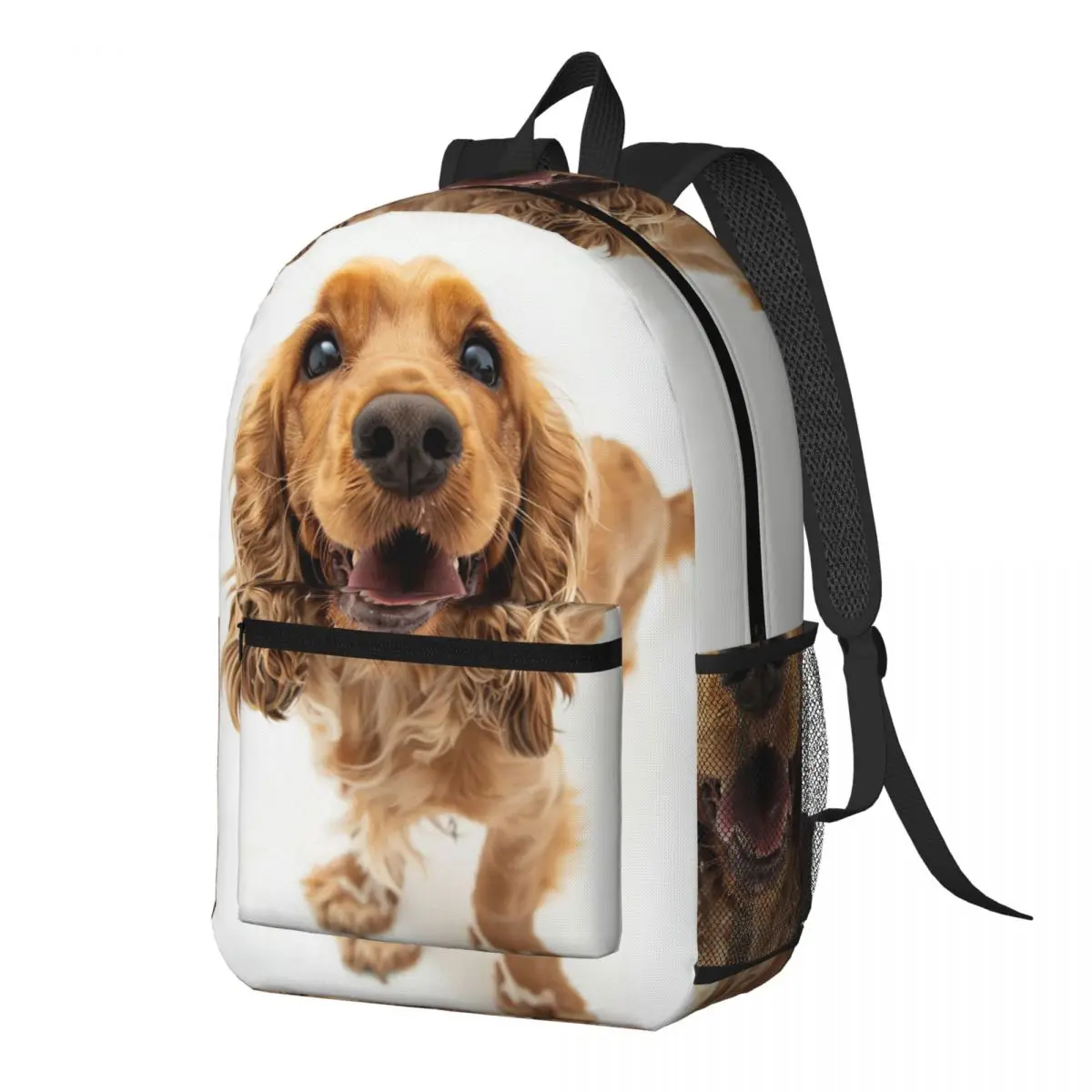 Tail Wagging Wisdom_ Nurturing Your Cocker Spaniel Spirit Backpack Daypack BookBag School Bag Shoulder Bags for Men Women