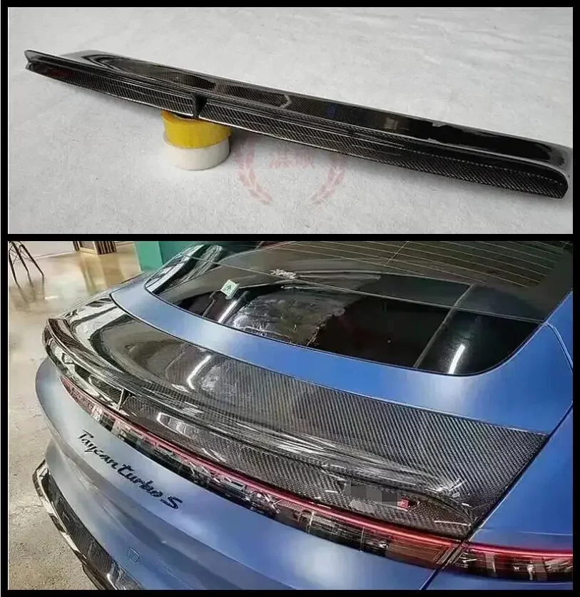 REAL CARBON FIBER REAR WING TRUNK LIP SPOILER FOR Porsche Taycan 2019 2020 2021 2022 2023