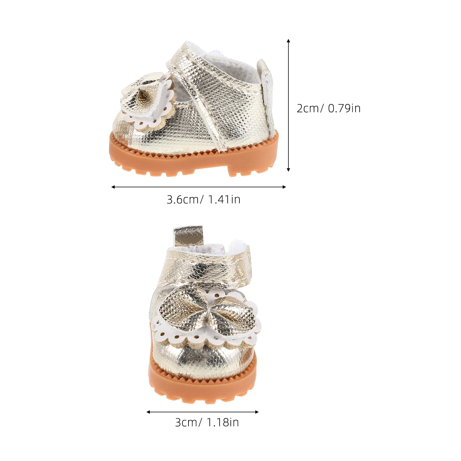 1 زوج الأميرة إكسسوارات أحذية ل 17 سنتيمتر Kawaii الصنادل المسطحة فستان صغير حتى الأحذية منزل اللعب ديكور الحفلات مقلد