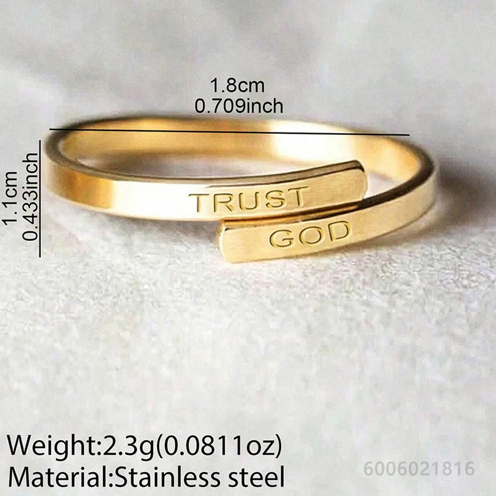 925 Sterling Silver Gold Letter Open Ring For Women Men Fashion Jewelry Charm Noble Grace Wedding Accessories