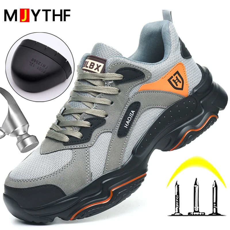 

MJYTHF Male Lightweight Work Sneakers Steel Toe Shoes Security Boots Anti-smash Safety Shoes Men Boots Indestructible Shoes 2025