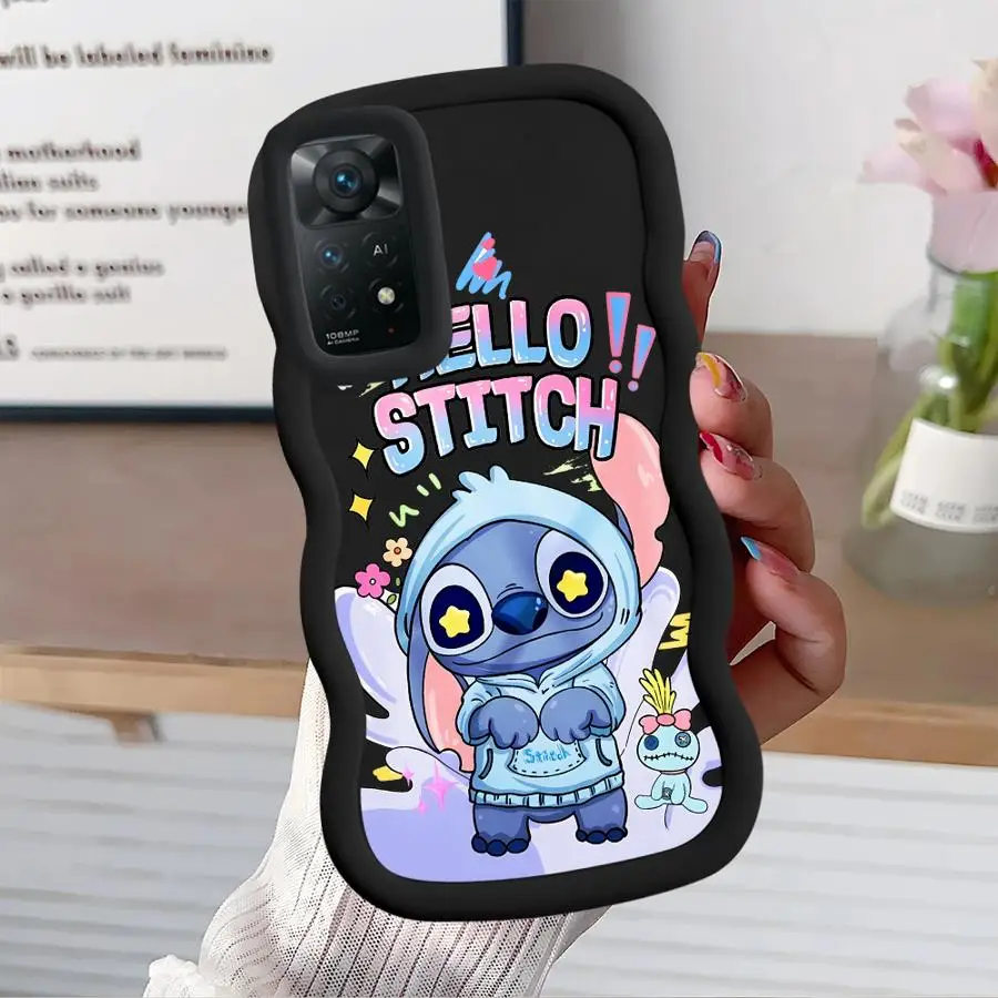 Soft Phone Cover Case for Xiaomi Redmi Note 12 11 Pro 10 Lite 10s 14 13 Plus 11 9s Disney Stitch Pooh