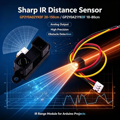 Sanka store GP2Y0A02YK0F 20-150cm / GP2Y0A21YK0F 10-80cm Sharp IR Sensor, Analog, for Arduino