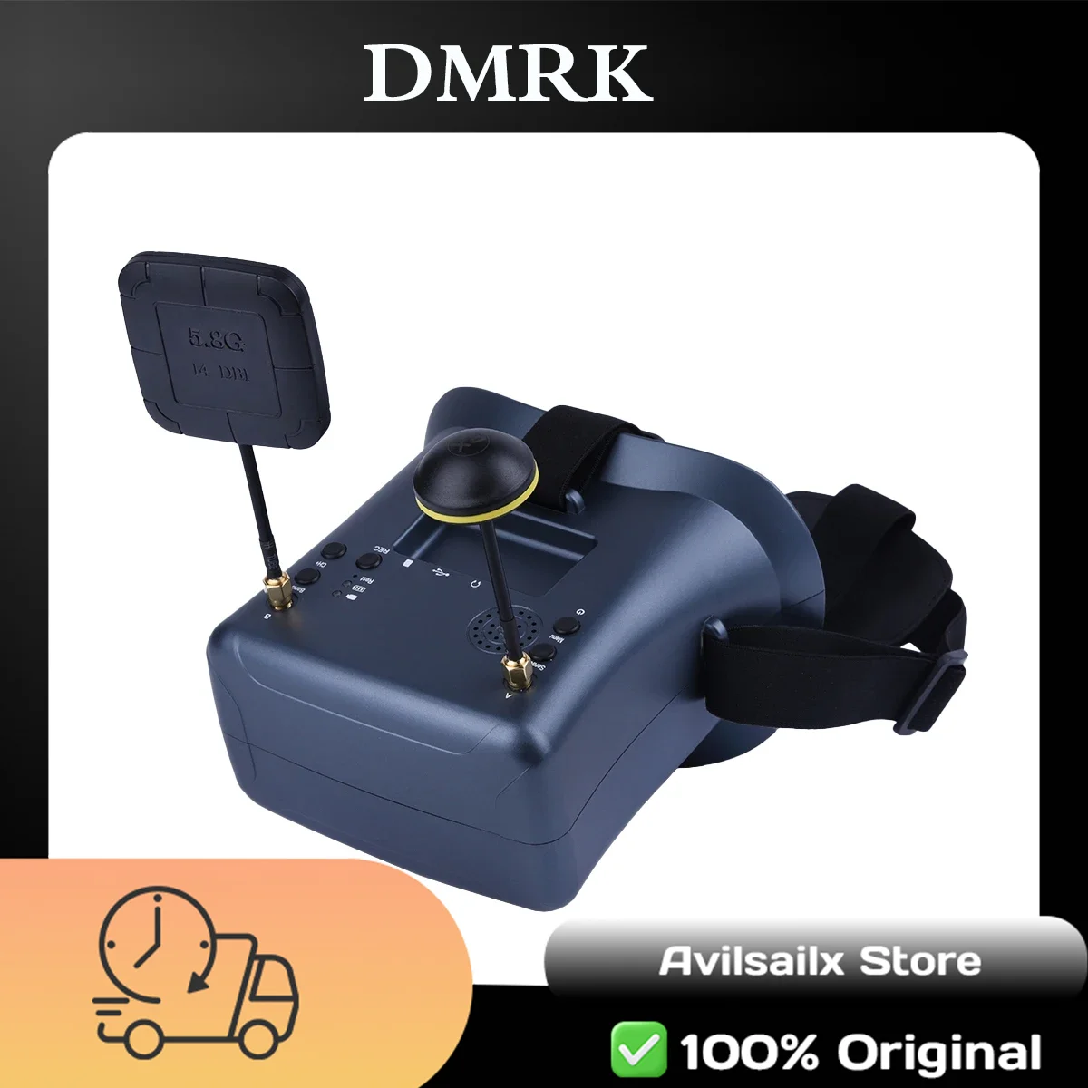 

5.8G 40CH Receiver 4.3 Inch FPV Goggles with DVR Auto-searching Built in Battery Race Band for FPV Drone RC Quadcopter Airplane