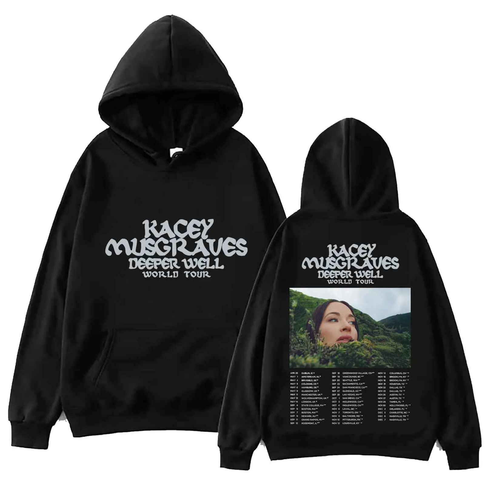 

Kacey Musgraves Deeper Well World Tour 2024 Hoodie Tops Long Sleeve Regular Sweatshirt Music Fans Gift Spring Summer Casual