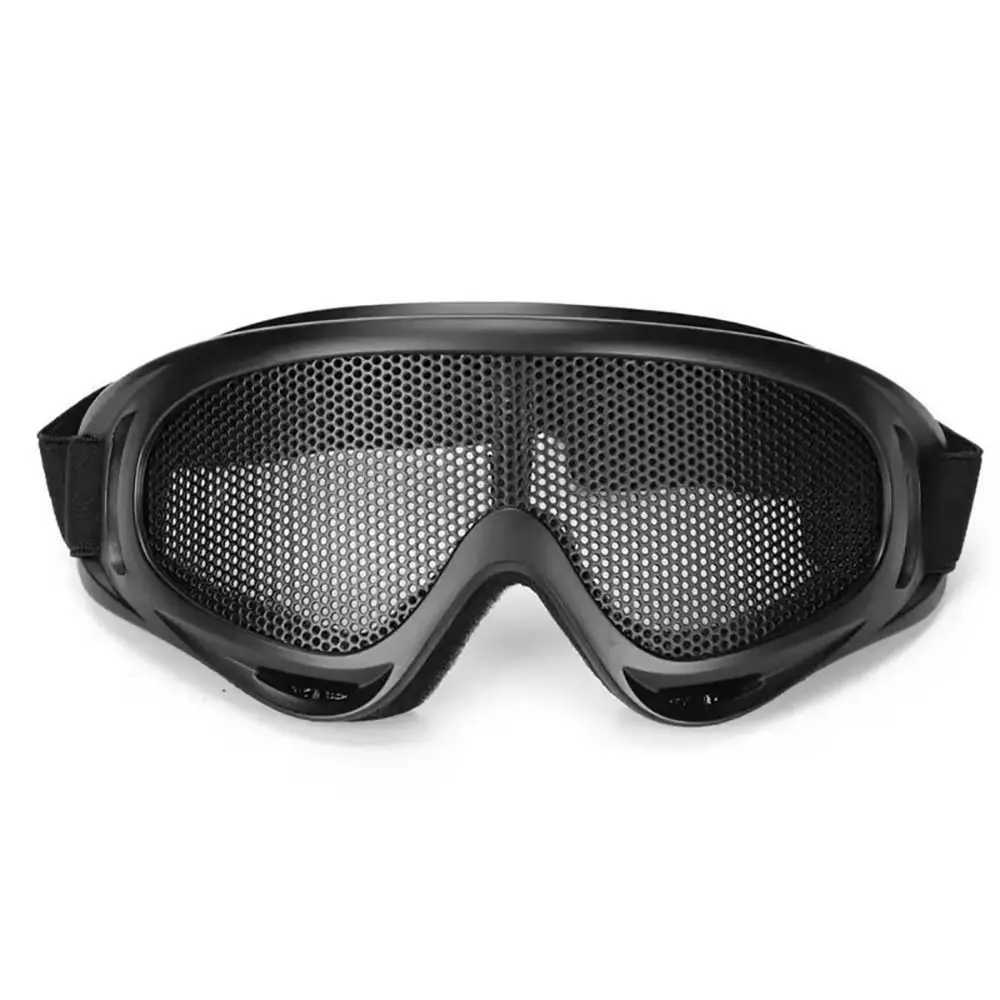 

Iron Mesh Goggles Eye Protection High Density Mesh Outdoor Protective Goggles Perspective Adjustable Strap Mesh Glasses