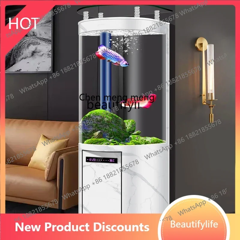 ss 8350 Fish Tank Bottom Filter Living Room Small Vertical Home TV Cabinet next to Intelligent Integrated Molding No Change Aqua