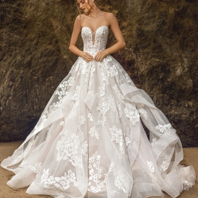 Luxury Light Champagne Dubai Arabic Mermaid Wedding Dresses Applique Lace Tull Court Train Wedding Dress Bridal Gowns vestidos