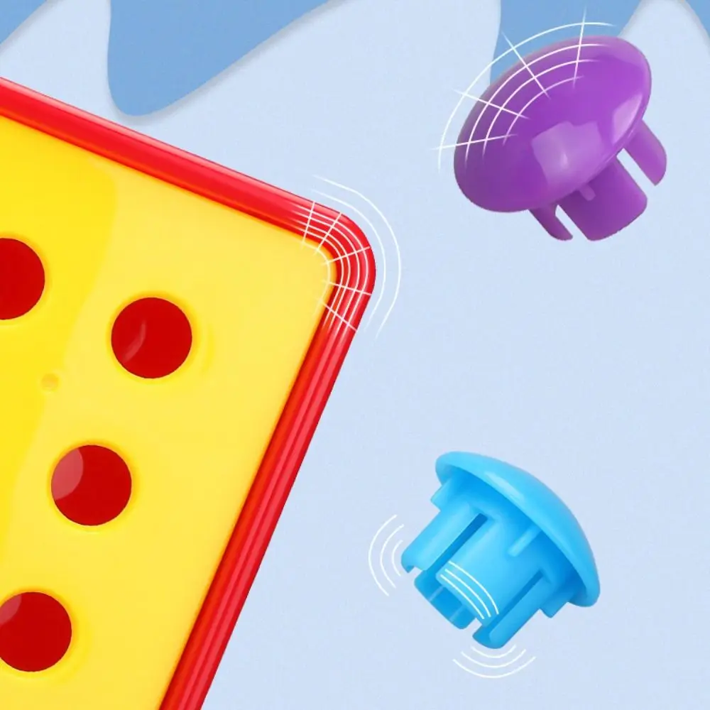 Urocza kreskówkowa zabawka-puzzle z grzybkami, śliczna zabawka sensoryczna DIY Montessori, kreatywne puzzle 3D do dopasowywania kolorów, prezent dla dzieci.