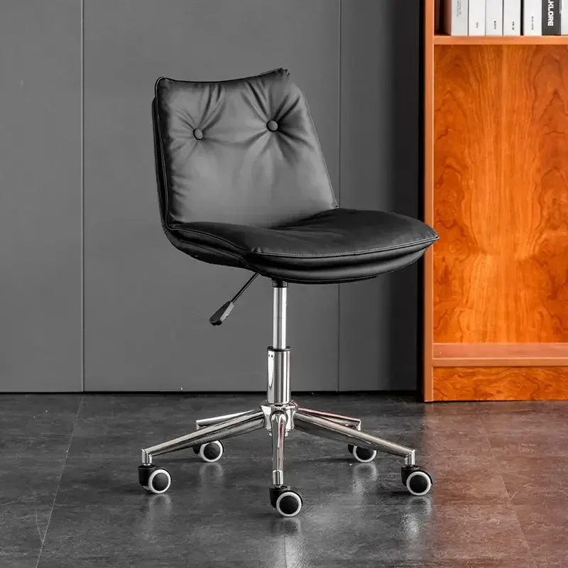 New light luxury mobile wheel computer chair, modern minimalist rotating office chair, bar back bar chair, leather high chair