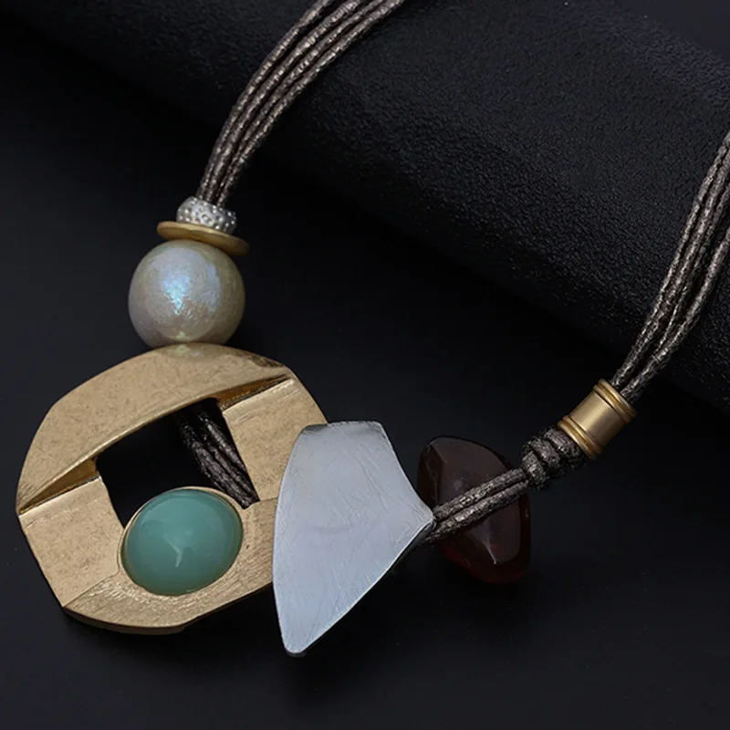 DIY accessories special supply for new necklaces, European and American personalized fashion high-end contrasting colors, geomet