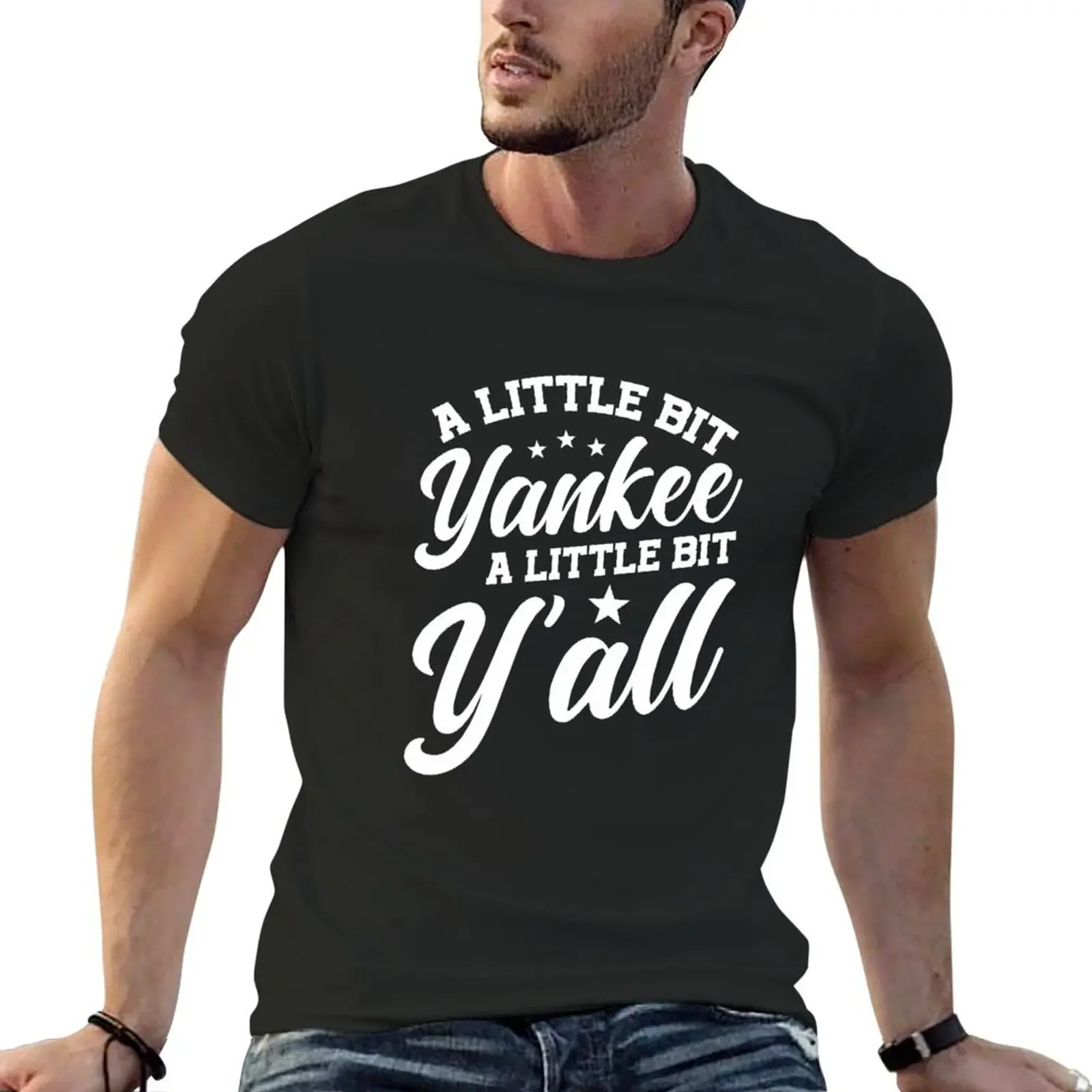 A Little Bit Yankee A Little Bit Y'all T-Shirt graphics blacks shirts graphic tees funny t shirts men