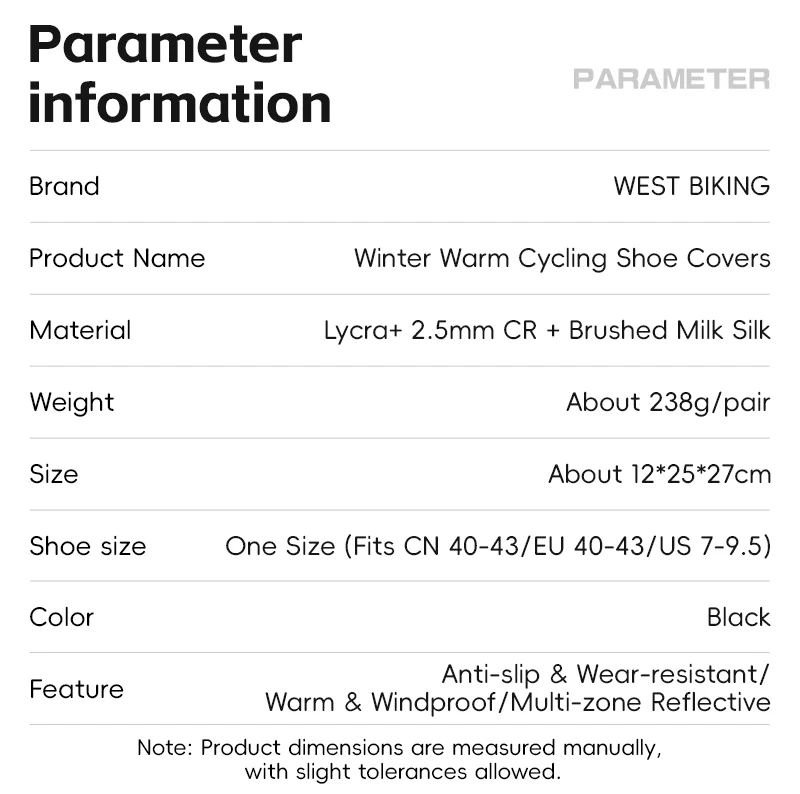 WEST BIKING Winter-Fahrradschuhüberzieher, Thermo-Fleece, winddicht, Neopren-Überschuhe, für kaltes Wetter, Rennrad- und Mountainbike-Ausrüstung – Detail 3