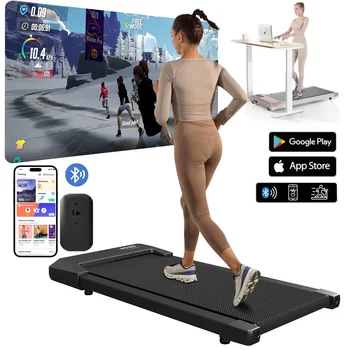 2-in-1 Folding Walking Running Treadmill 1
