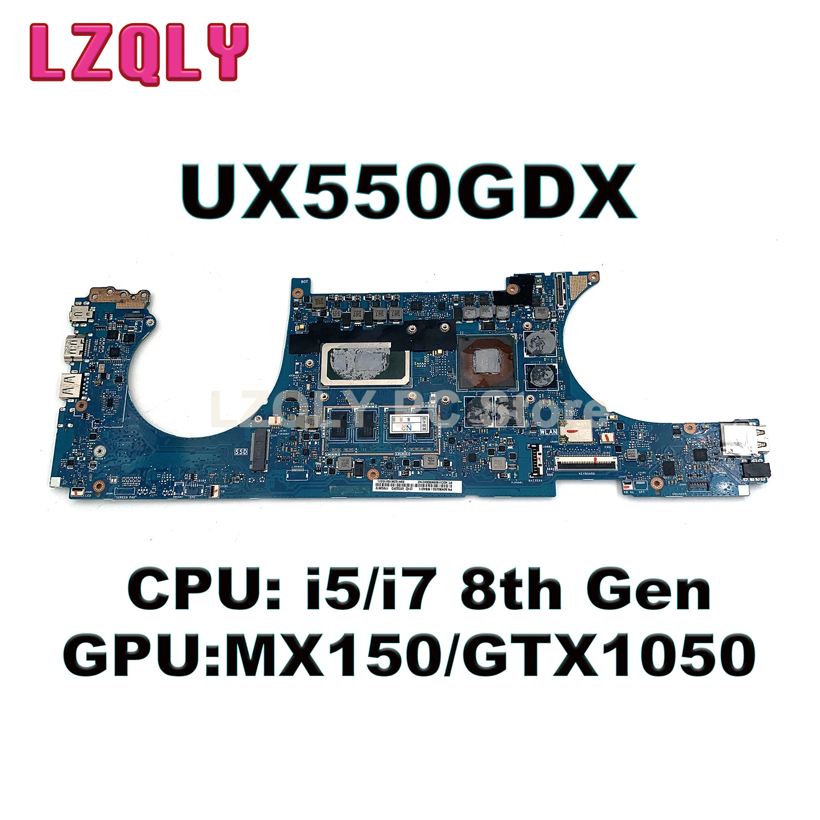 For ASUS UX533FN BX533F UX533F RX533F U5300F UX533FD Laptop Motherboard i5 i7 8th Gen MX150/GTX1050-2G 8G/16G-RAM