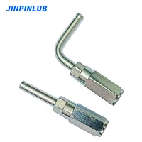 JINPINLUB 6mm 8mm 10mm chapado conector de codo recto manguito roscado para manguera de alta presión